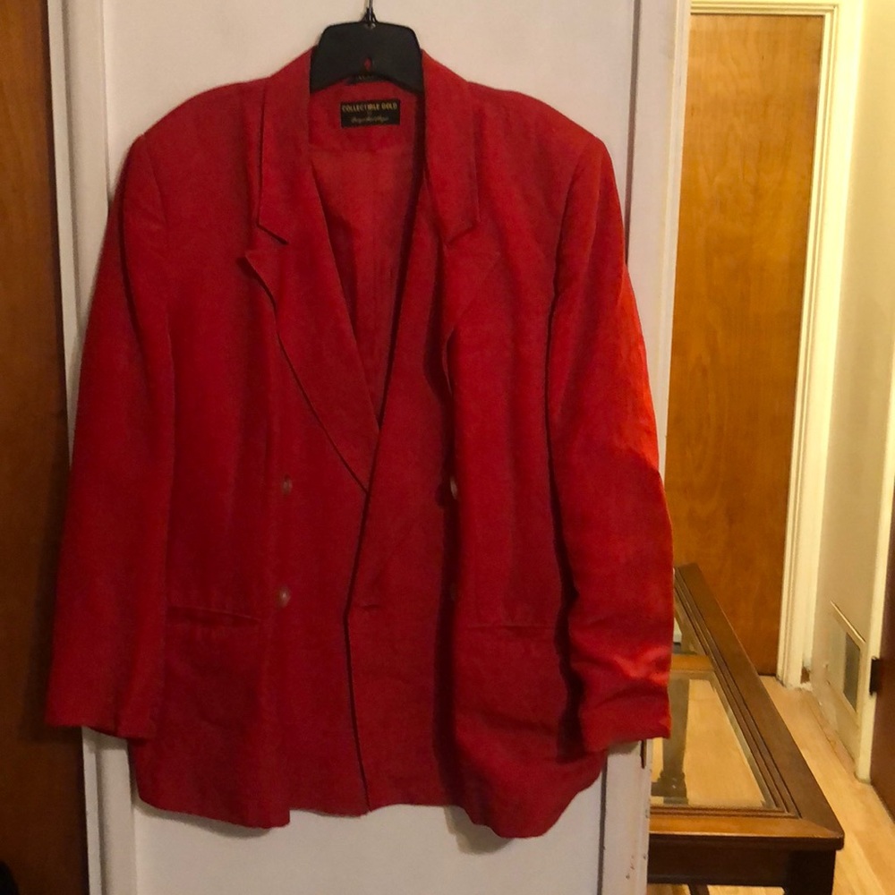 Women preowned Red Blazer jacket size 20